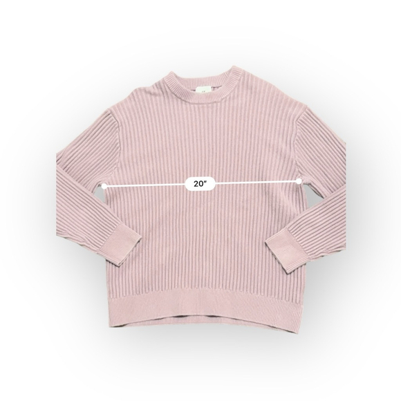 H&M Women’s Oversized Ribbed Knit Sweater Size M Lavender - Picture 5 of 6